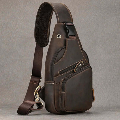 Functional Cross Body Leather Bag Fanny Pack